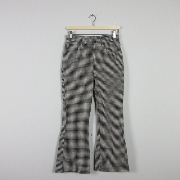 rag & bone Cora Cropped Geo Pants Women's 4 Flare Slim Fit Jacquard Knit 400 - Picture 1 of 11